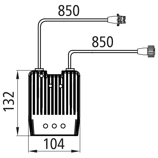 LED control unit (LCG 1.2), 12 V, 7-pin AMP, 0.7 m each, OEM