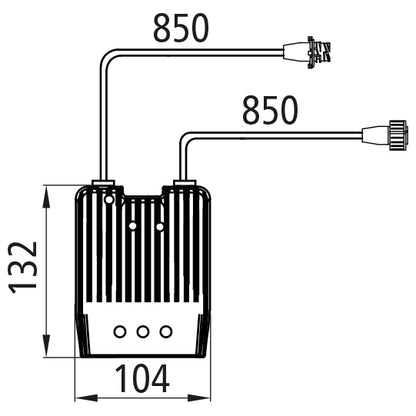 LED control unit (LCG 1.2), 12 V, 7-pin AMP, 0.7 m each, OEM