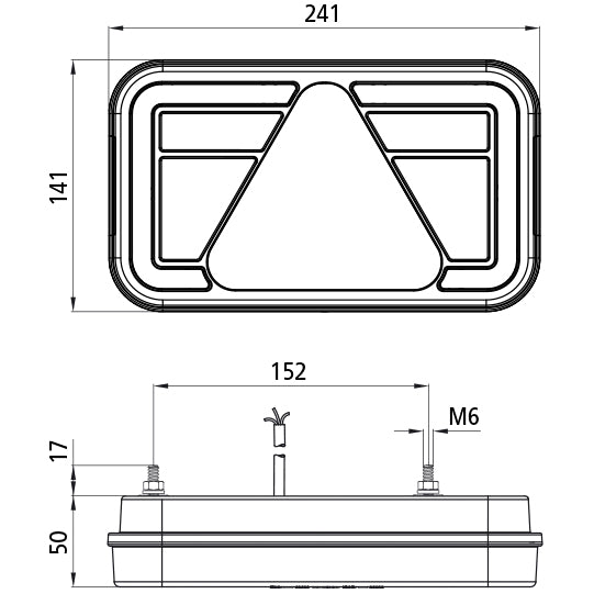 MultiLED IV, 12/24 V, left, 0.5 m, NSL + RFS, open end