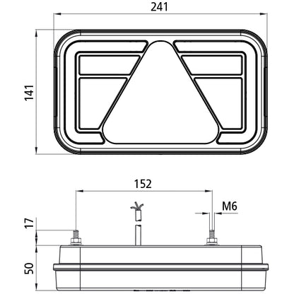MultiLED IV, 12/24 V, left, 0.5 m, NSL + RFS, open end