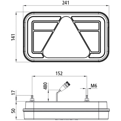 MultiLED IV, 12/24 V, left, 7-pin ASS, NSL + RFS