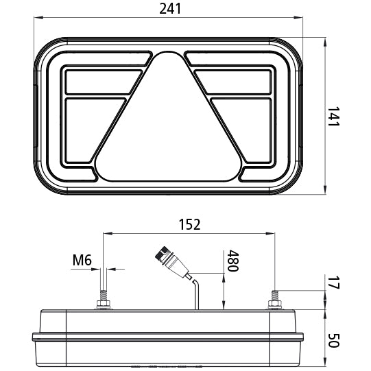 MultiLED IV, 12/24 V, right, 7-pin ASS, NSL + RFS