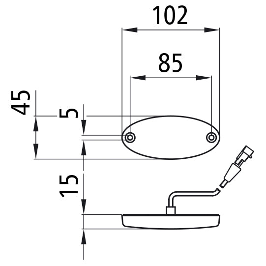 Flatpoint II LED, 24 V, white, 1.50 m, Supers. pin, OEM