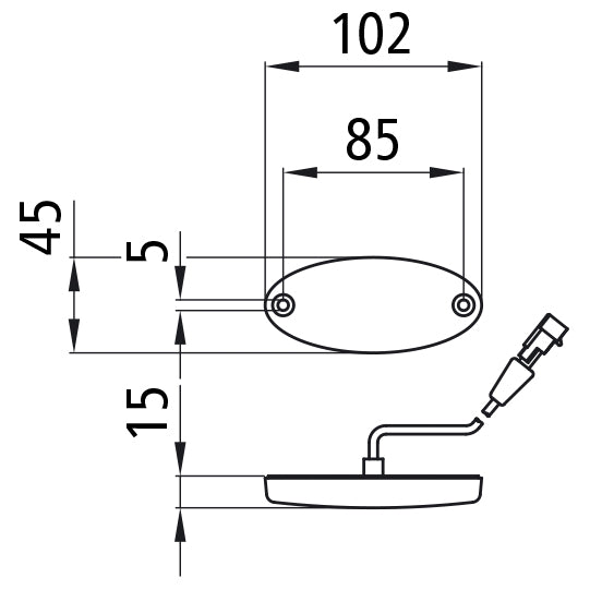 Flatpoint II LED, 24 V, SML, 1.50 m, Superseal (pin), OEM