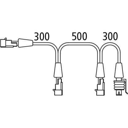 Adapter chain, 3x2-pin Superseal pin, 1x2-pin Superseal socket