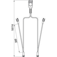 Supply cable, 13-pin plug, 2x8-pin bayonet 10m, 2xSuperseal