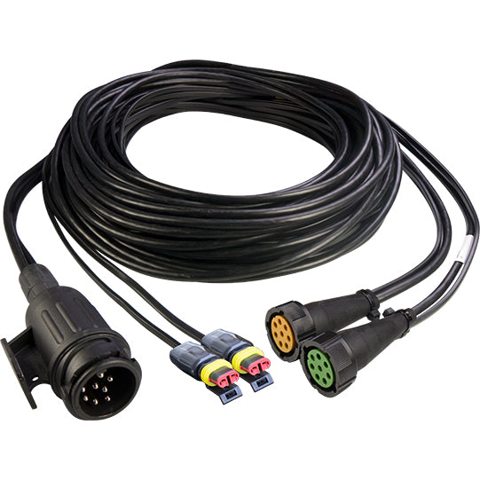 Supply cable, 13-pin plug, 2x8-pin bayonet 10m, 2xSuperseal