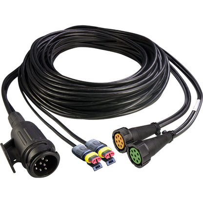 Supply cable, 13-pin plug, 2x8-pin bayonet 10m, 2xSuperseal