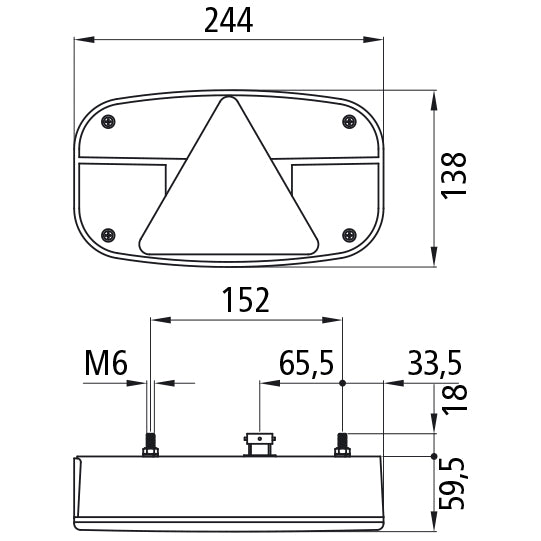 Multipoint III, 12 V, right, 5-pin bayonet, OEM