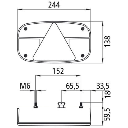 Multipoint III, 12 V, right, 5-pin bayonet, OEM