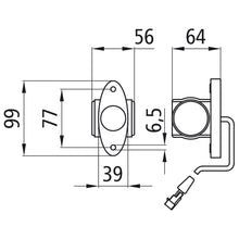 Superpoint III LED, 24V, li/re, 1, 5m, 2-pin.AMP