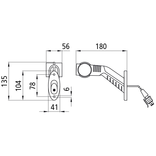 Superpoint III LED, 24 V, L, 0, 50m, 2-pin Superseal