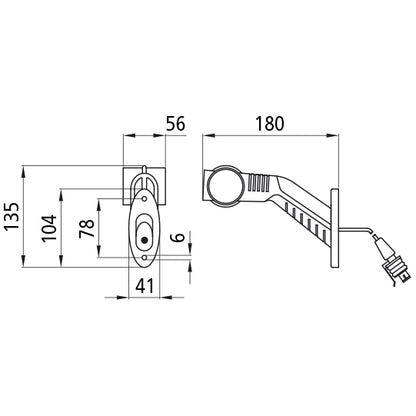 Superpoint III LED, 24 V, L, 0, 50m, 2-pin Superseal