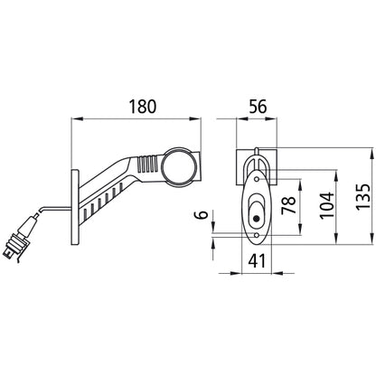 Superpoint III LED, 24 V, re,rt/ws/ge,0,50m,2-pin Superseal,OEM