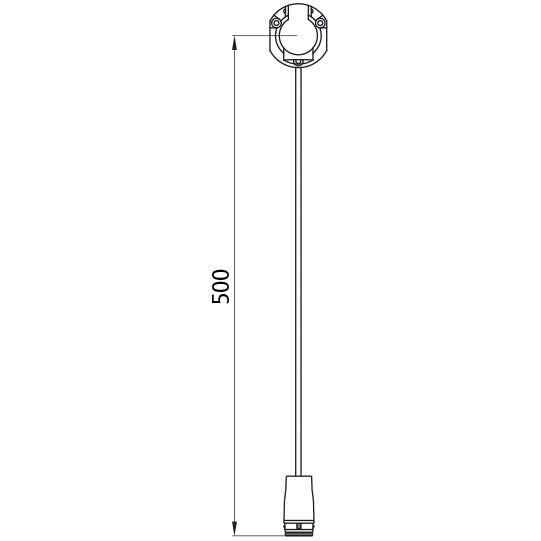 Supply cable, 13-pin socket, 17-pin ASS LP20, 0.5m,OEM