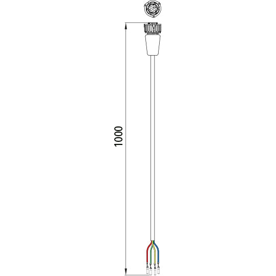 TPMS, cable receiver/Knorr Gen2, 7-pin AMP, DT4, 6.0 m