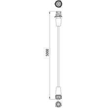 TPMS, extension, 5.0 m, 7-pin AMP male, 7-pin AMP female