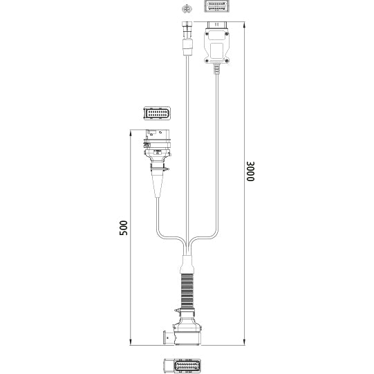 TPMS, connection cable for diagnostic tool