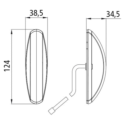 Flexipoint II LED, 12/24 V, left/right, red/white, 2.5m,DC,OEM