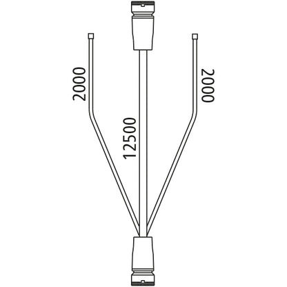 Main cable, 2x 17-pin ASS LP30 + 2x flat cable, 12.5m, OEM