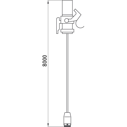 Supply cable, 15-pin plug, 17-pin ASS LP20, 8000mm,OEM