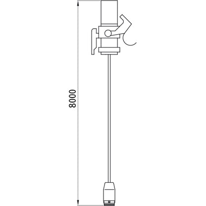 Supply cable, 15-pin plug, 17-pin ASS LP20, 8000mm,OEM