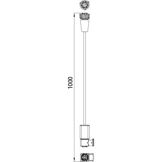 TPMS, cable receiver/Knorr Gen4, 7-pin AMP, 4-pin HDSCS, 1.0 m
