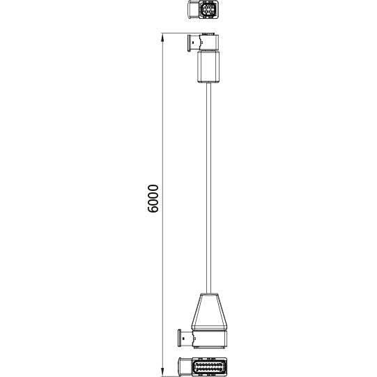 cable receiver/Knorr Gen4, 18-pin HDSCS, 4-pin HDSCS, 6.0m