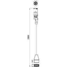 TPMS, cable receiver/Wabco TEBS, 18-pin HDSCS, 2.0 m