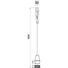 TPMS, cable receiver/Wabco TEBS, 18-pin HDSCS, 6.0 m
