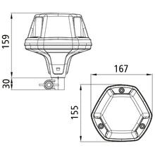 FlashLED, rotating beacon, 12/24 V, DIN connection, OEM