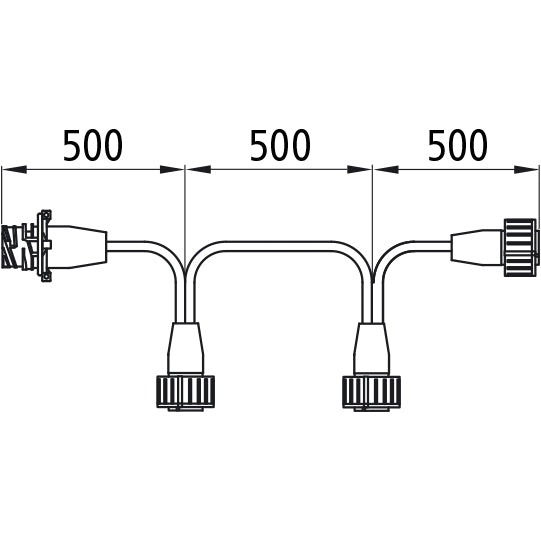 Connection cable for 3x Ecoround with 7-pin AMP connection