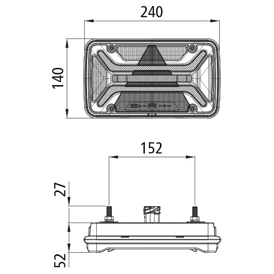 MultiLED III, 12/24 V, L, 7-pin AMP, 1x 2-pin Supers, SMCG
