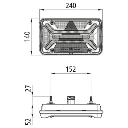 MultiLED III, 12/24 V, L, 7-pin AMP, 1x 2-pin Supers, SMCG