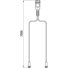 Supply cable, 13-pin plug, 2 x 5-pin bayonet, 7000mm