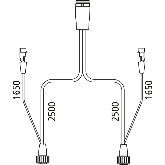 Distribution cable,17-pin LP20,2x7-pin AMP,2x2-pin Sup,2.5m,OEM
