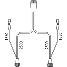 Distribution cable,17-pin LP20,2x7-pin AMP,2x2-pin Sup,2.5m,OEM