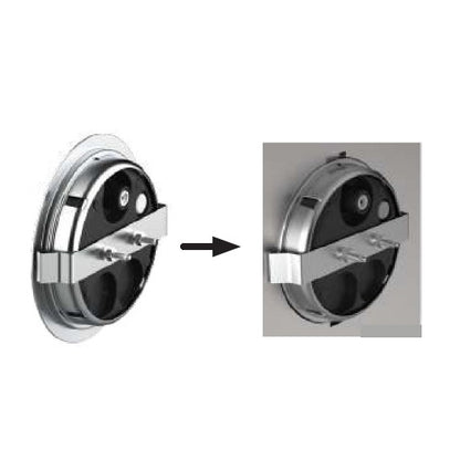 Holder with chrome ring for Ecoround lights, OEM