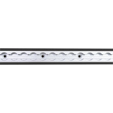 Airline profile anchor rail, aluminium, black rubber, 3000 mm,