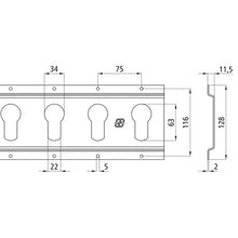 Keyhole anchor channel 1803-H, galvanised stl., 3000 mm