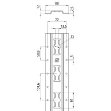 Combination anchor channel 2010, galvanised stl., 3048 mm