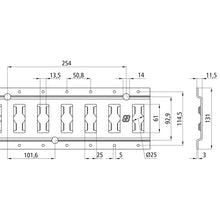 Combination anchor channel 3009, galvanised stl., 3048 mm, 3.0