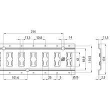 Combination anchor channel 3009, pre-galvanised, 6096 mm
