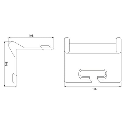 S-Line® edge protection corner, plastic, white, 105 x 105 x 135
