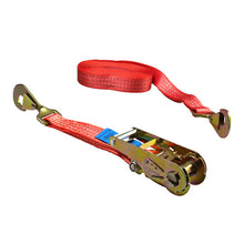 Lashing strap 3018, 6 m, two-piece, with ratchet and carabiner