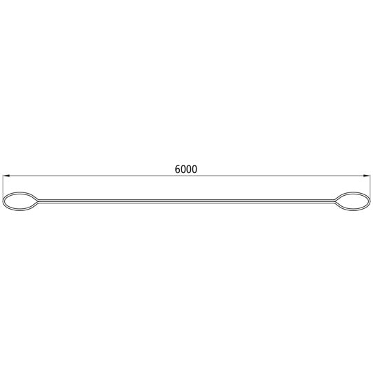 Towing sling, 6 m, permissible GG 24 t