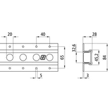 S-Line® round-hole anchor channel 3010-GS, galvanised stl., 777