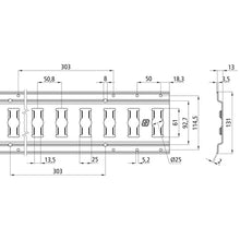 S-Line® combination anchor channel 3009-VK, pol. SS, 5994 mm