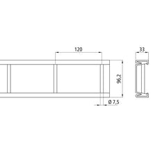S-Line® rod anchor channel 3117-AL, anodised, w/ rubber coating