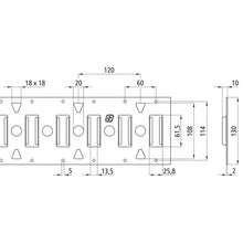 S-Line® slotted-hole anchor channel 3008-FL, SS, 3000 mm